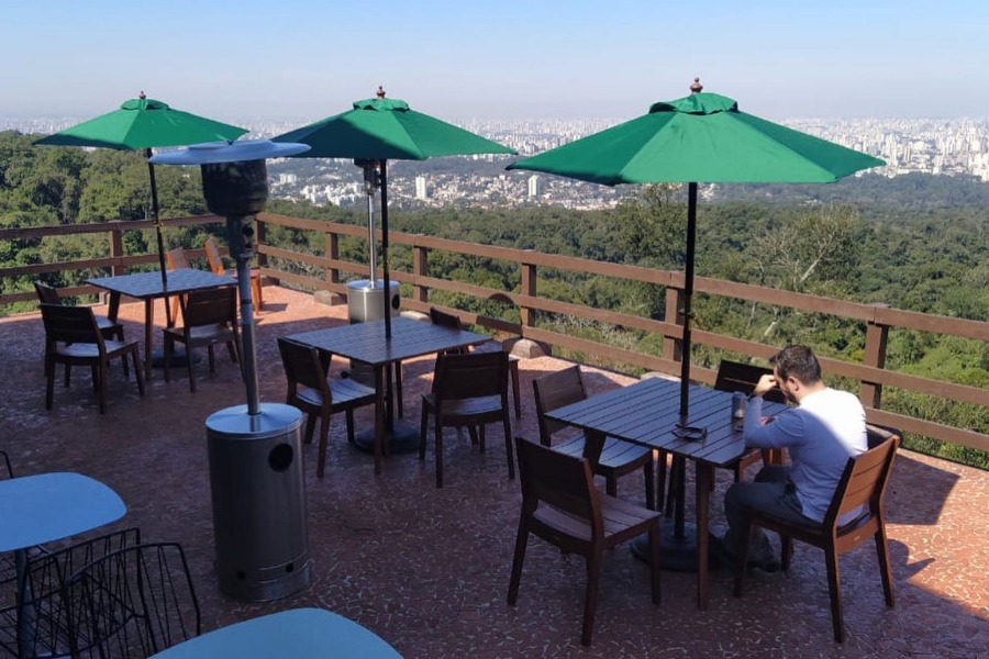 Vista do Café na Pedra no Horto Florestal em SP
