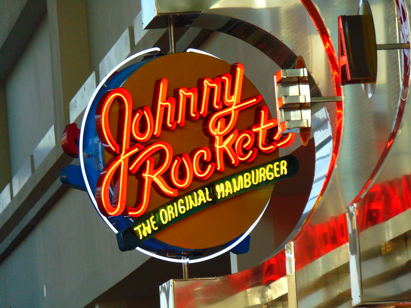 Letreiro da lanchonete Johnny Rockets