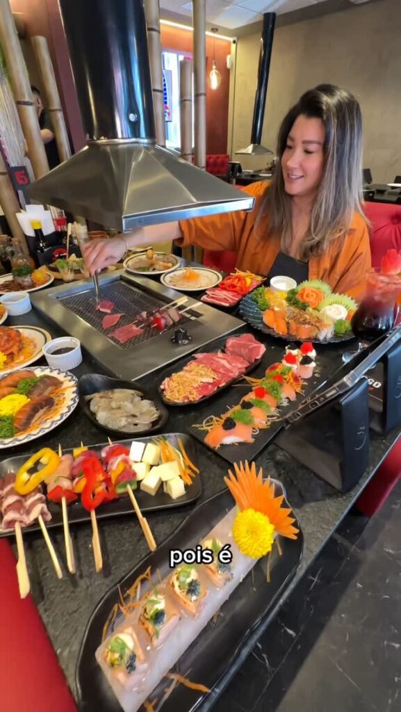 Rodízio japonês com churrasco