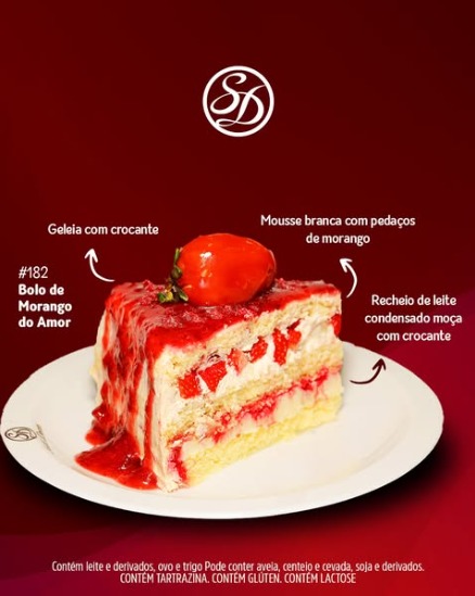 Bolo Morango do Amor Sodiê Doces