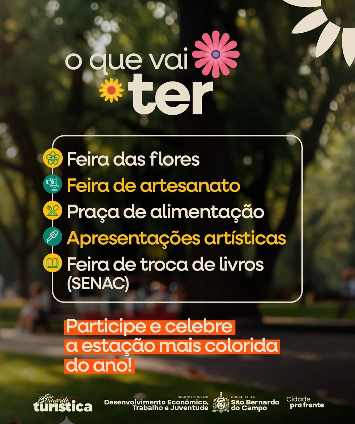 2º Festival da Primavera e das Flores no Parque Salvador Arena em São Bernardo