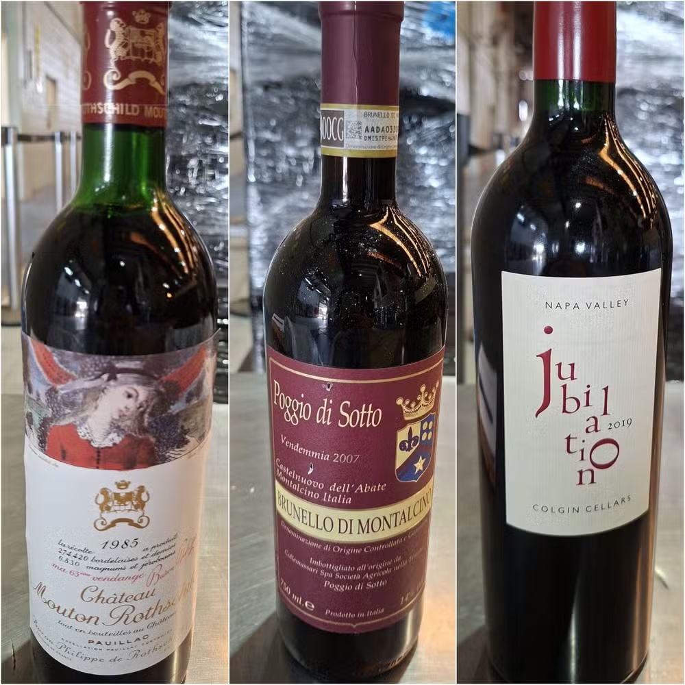 Leilão de vinhos (Divulgação/Receita Federal)