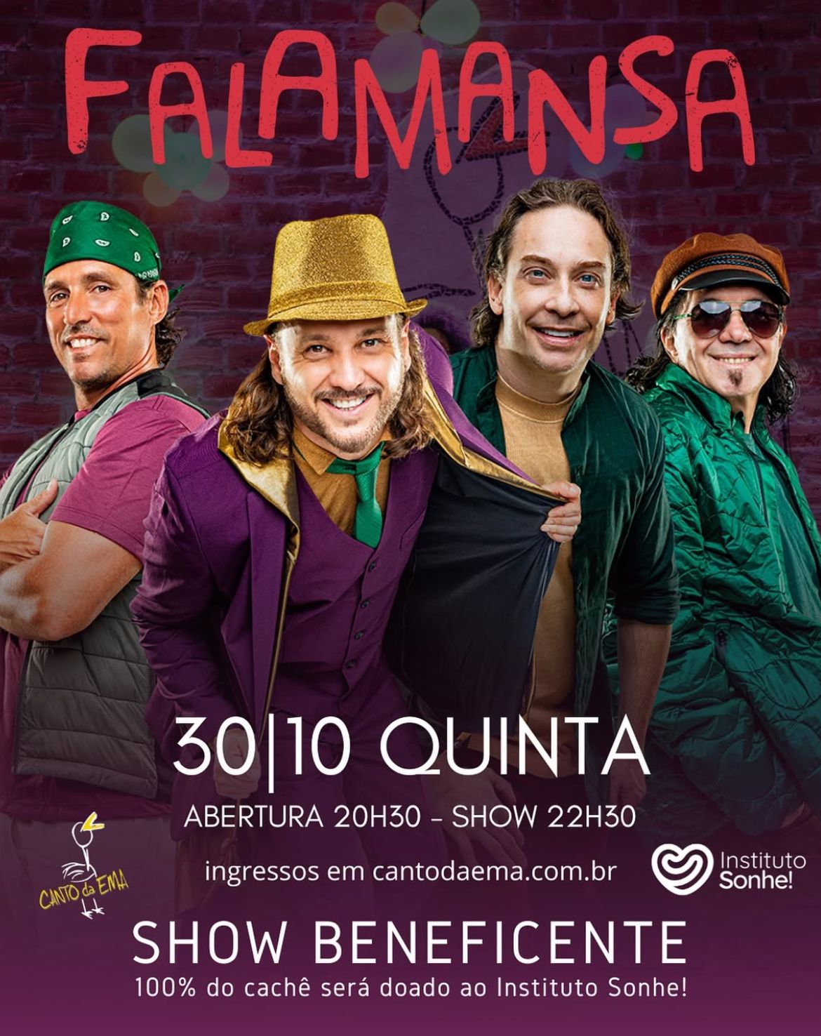 Falamansa show beneficente São Paulo