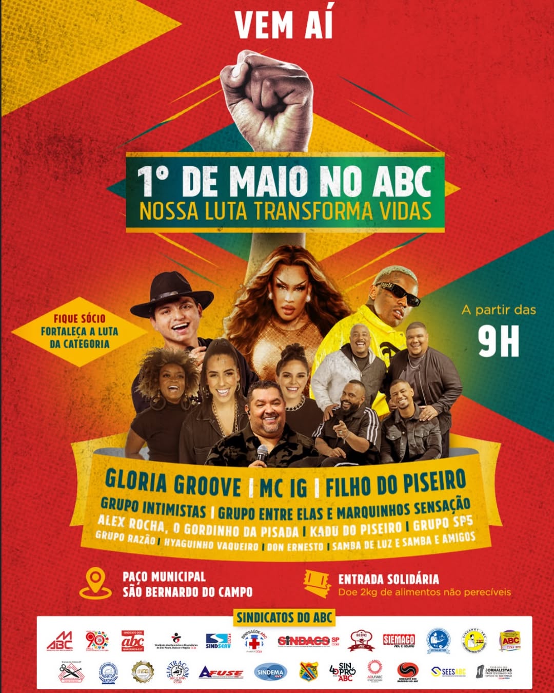 Show gratuito no Paço Municipal de SBC